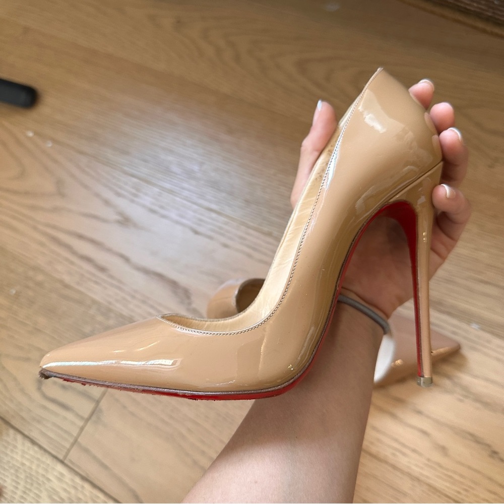 Christian Louboutin So Kate 120mm Pump in Patent Nude - used
